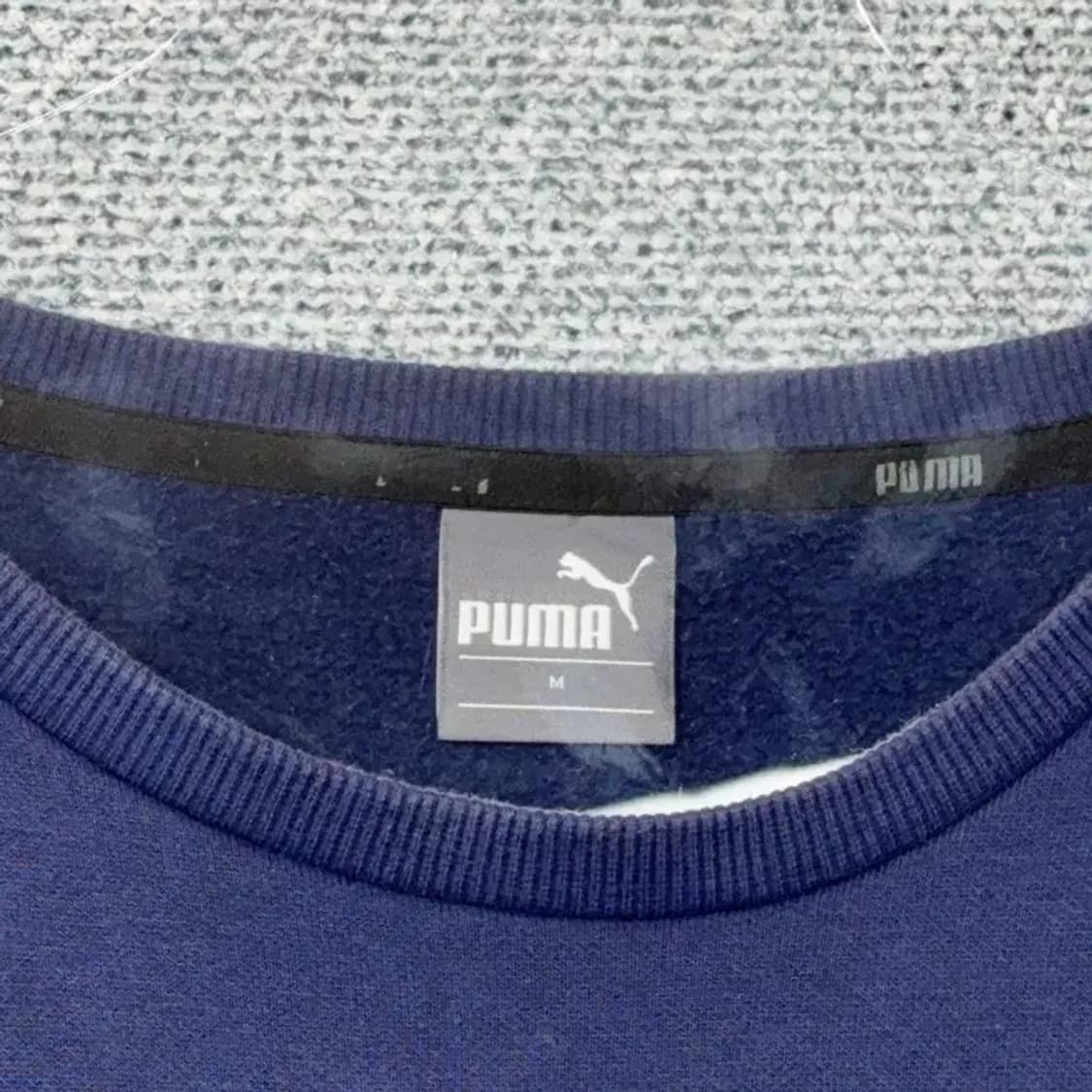 푸마 네이비 로고 맨투맨 M 상품이미지3