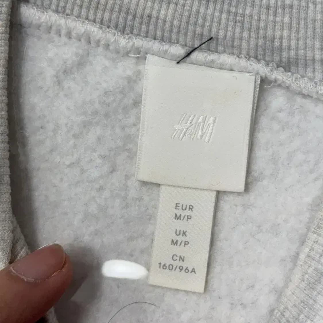 에이치엔앰 프린팅 크루넥 오버핏 크롭 맨투맨 M/P 상품이미지3