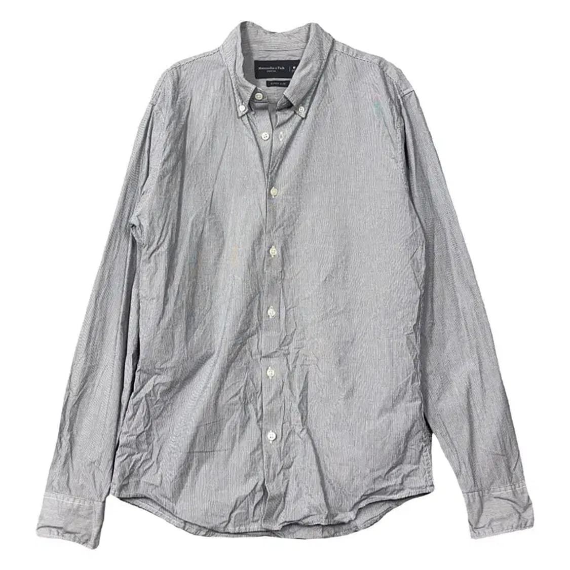 아베크롬비 스트라이프 라이트 그레이 셔츠 M 상품이미지1