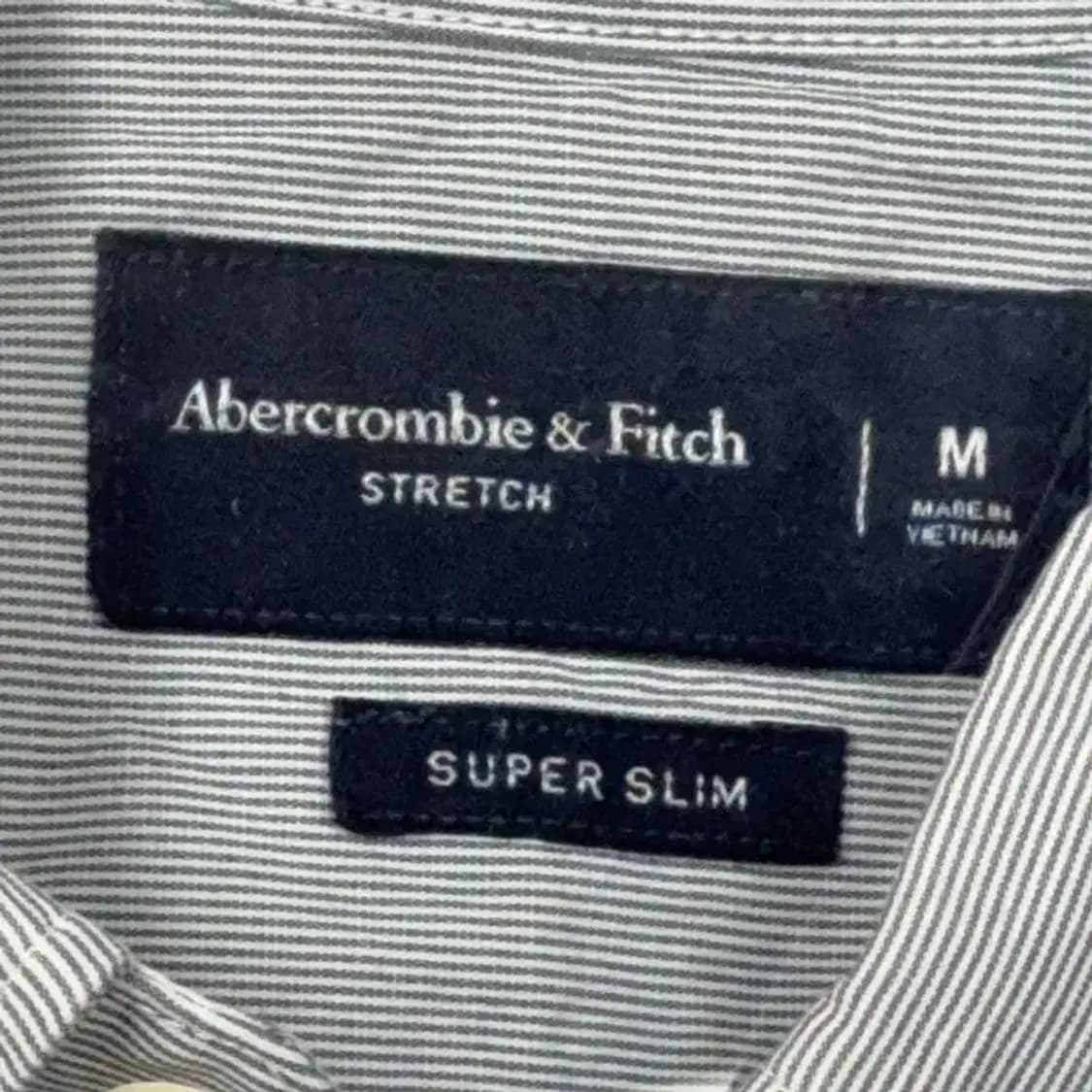 아베크롬비 스트라이프 라이트 그레이 셔츠 M 상품이미지3