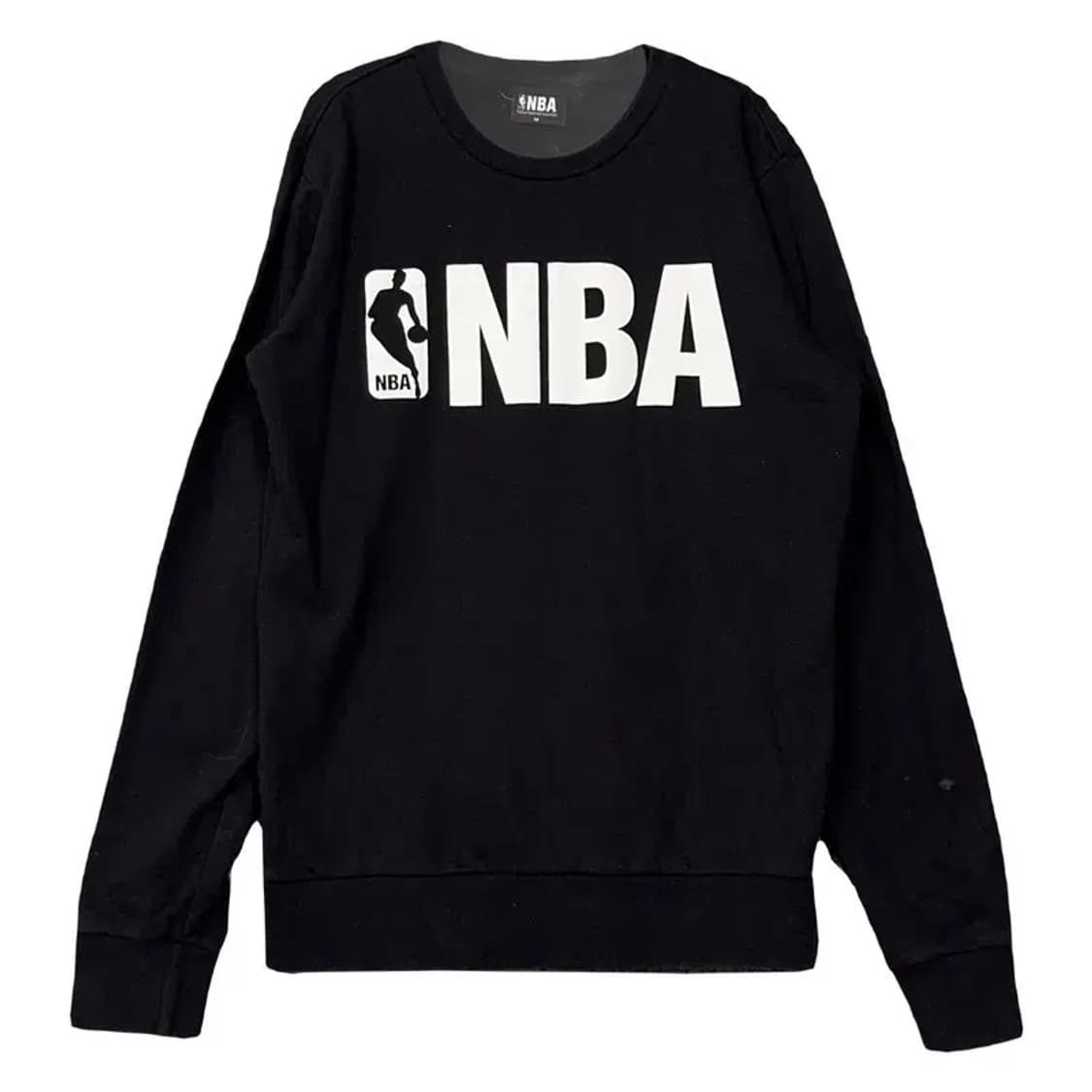 엔비에이 스펠 로고 프린팅 블랙 맨투맨 M 상품이미지1