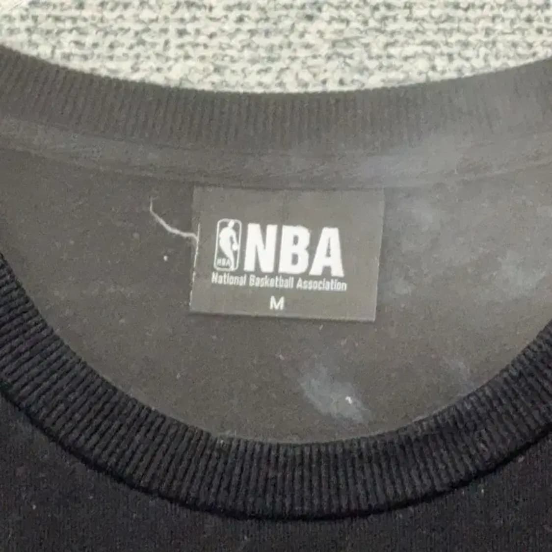 엔비에이 스펠 로고 프린팅 블랙 맨투맨 M 상품이미지3