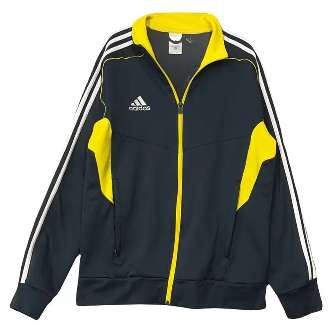 아디다스 블랙 로고 삼선 집업 저지 100 상품이미지1