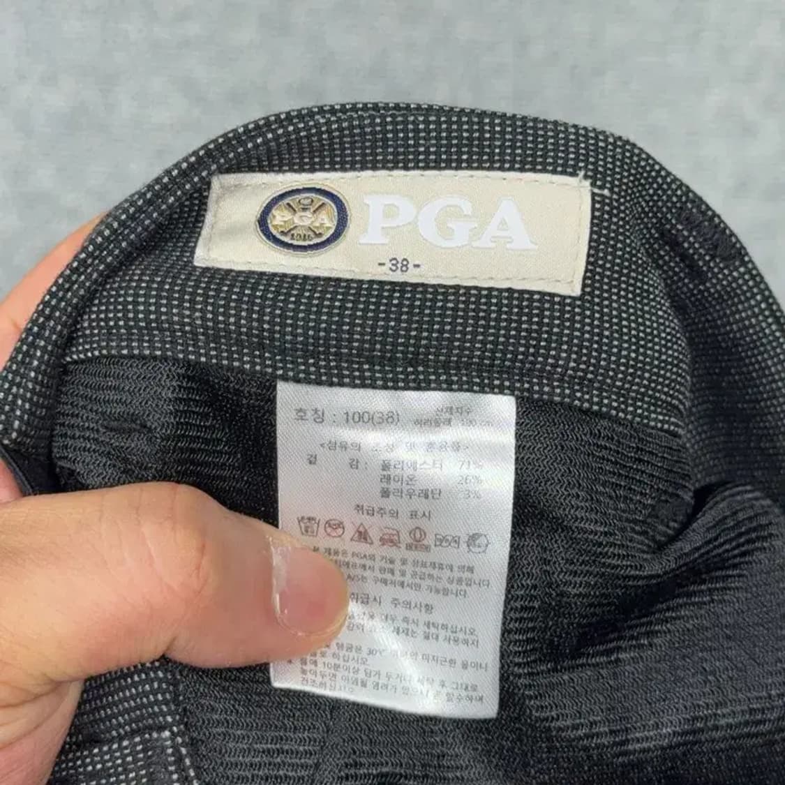 PGA 골프 남성 기능성 블랙 바지 100(38) 상품이미지5