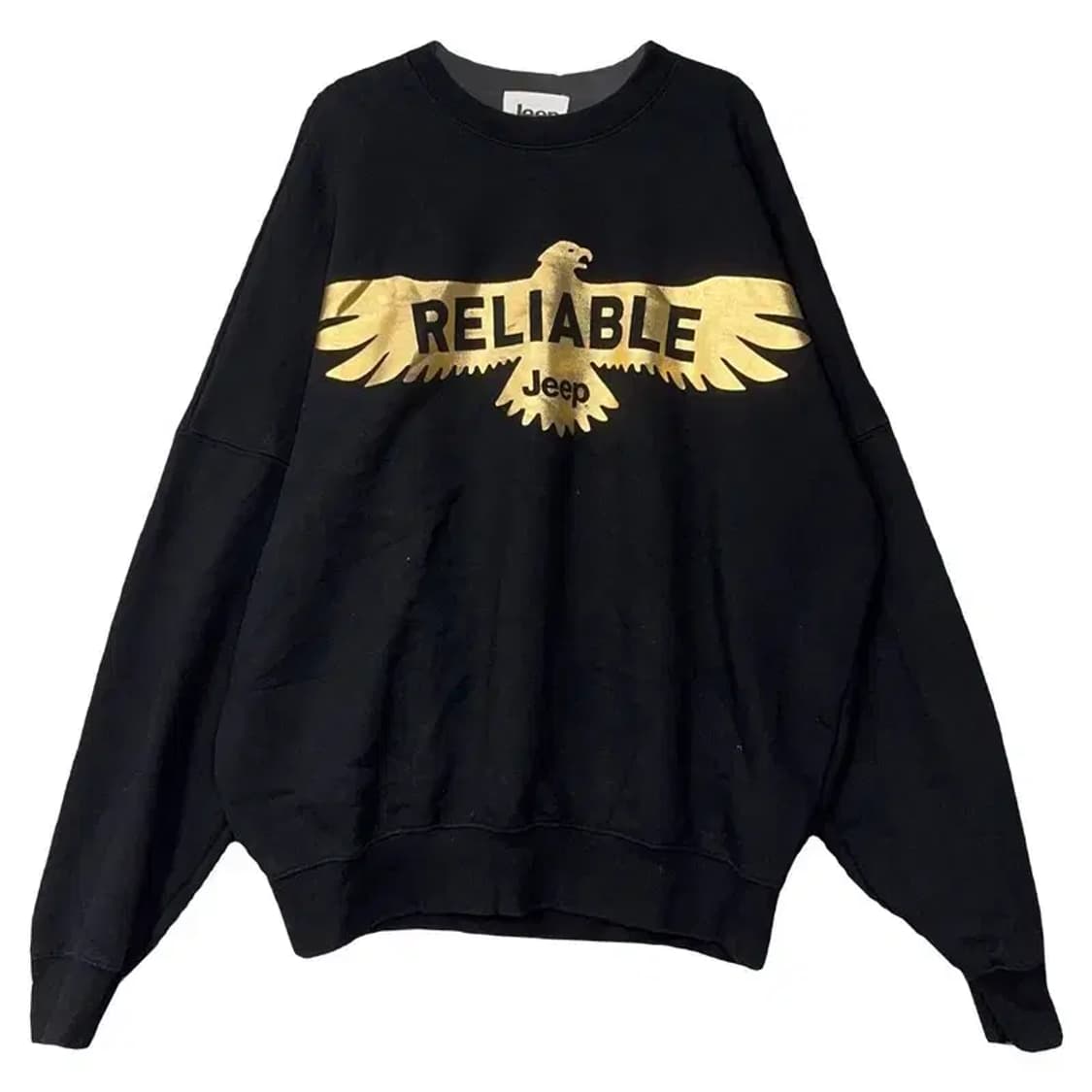 지프 프린팅 블랙 맨투맨 L(100) 상품이미지1