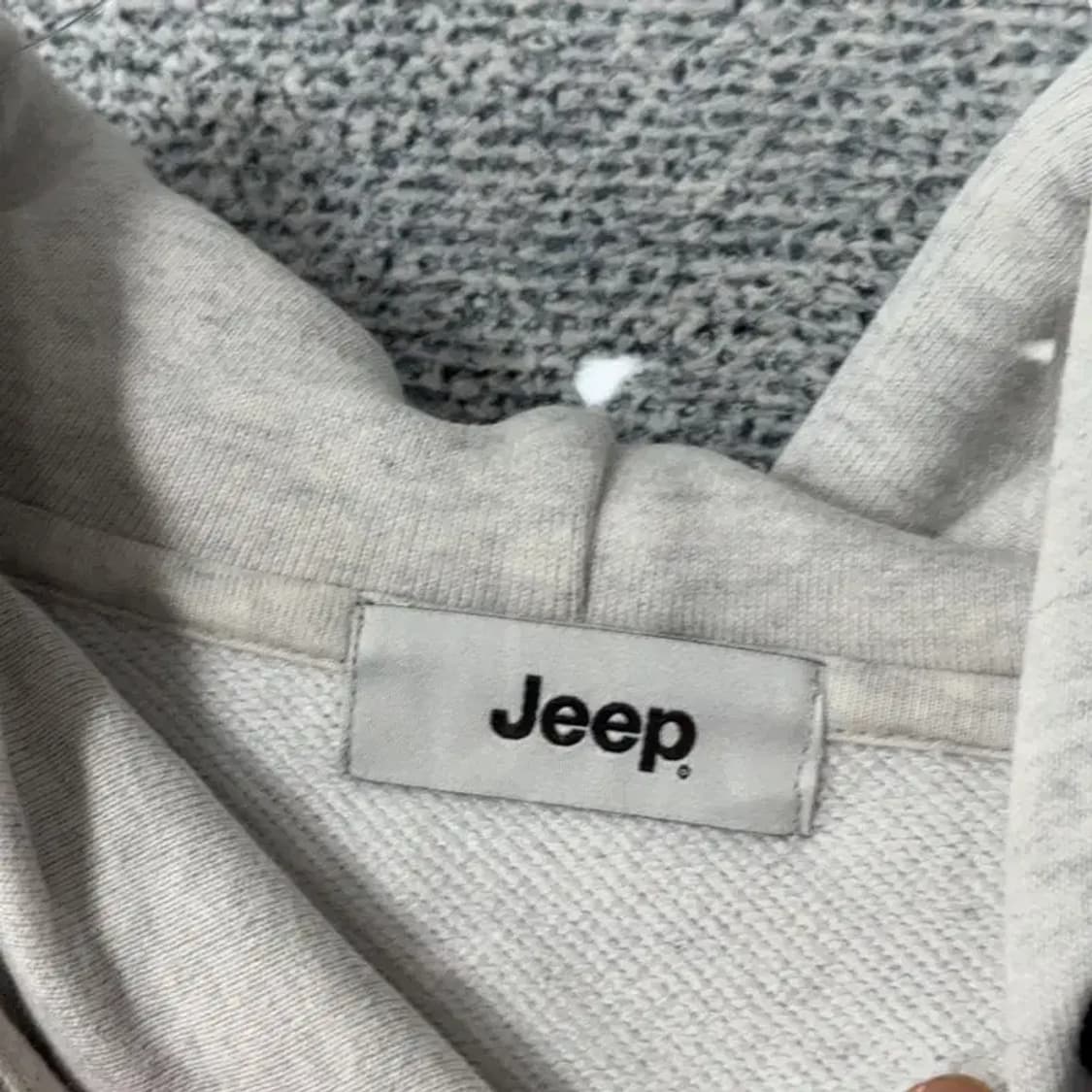 지프 라이트 그레이 로고 후드티 S(90) 상품이미지5