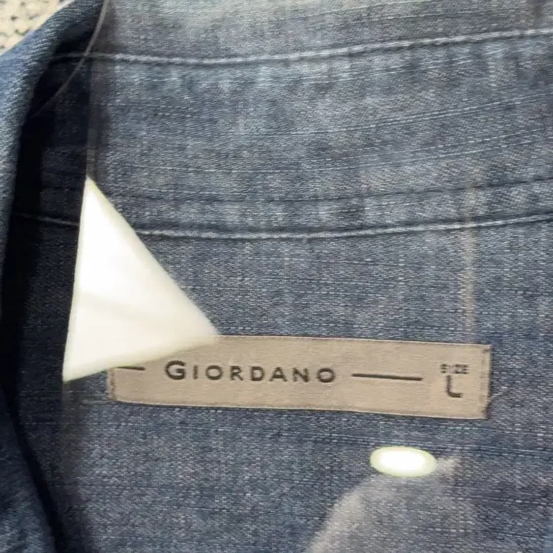 지오다노 투포켓 데님 셔츠 L 상품이미지3