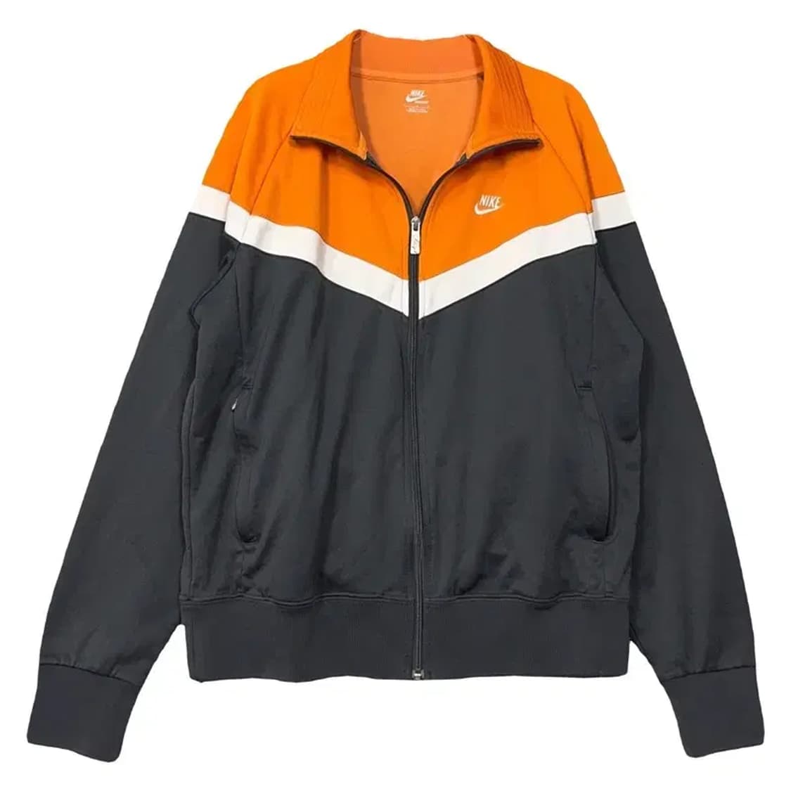 나이키 오렌지 투톤 기능성 집업 저지 L 상품이미지1