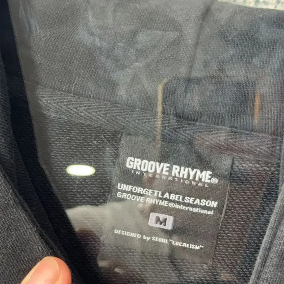 그루브라임 스펠 로고 블랙 후드티 M 상품이미지5