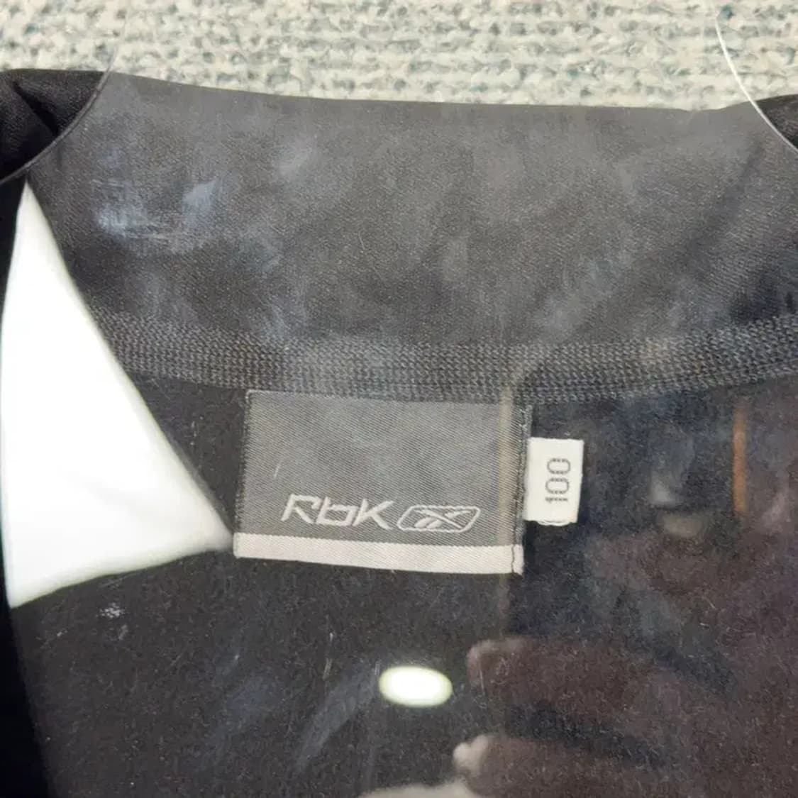 리복 블랙 로고 남성 집업 저지 L 상품이미지4