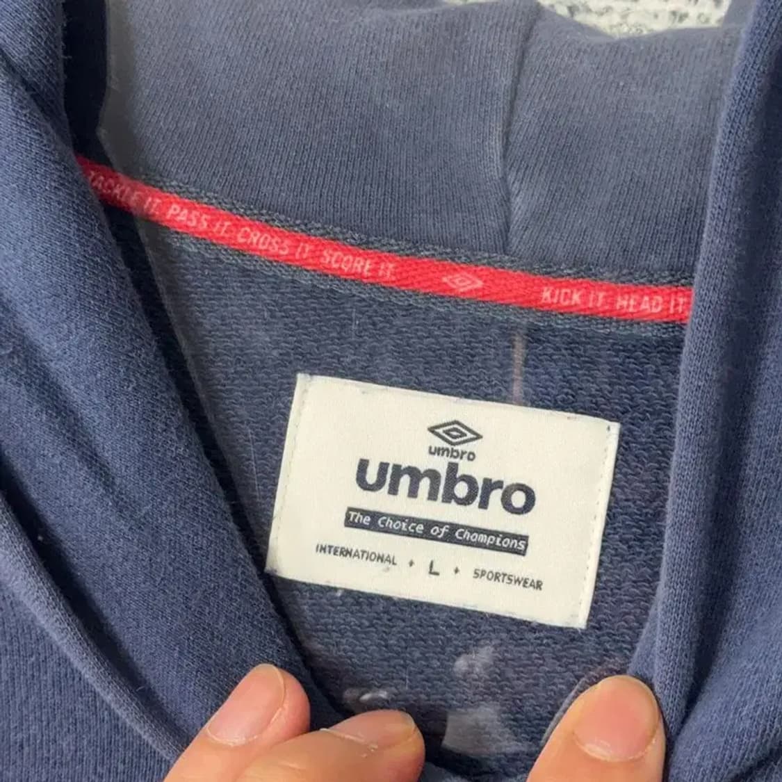 엄브로 프린팅 네이비 후드티 L 상품이미지5