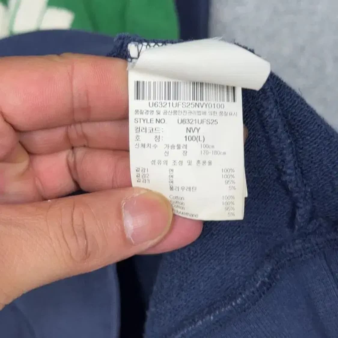 엄브로 프린팅 네이비 후드티 L 상품이미지6