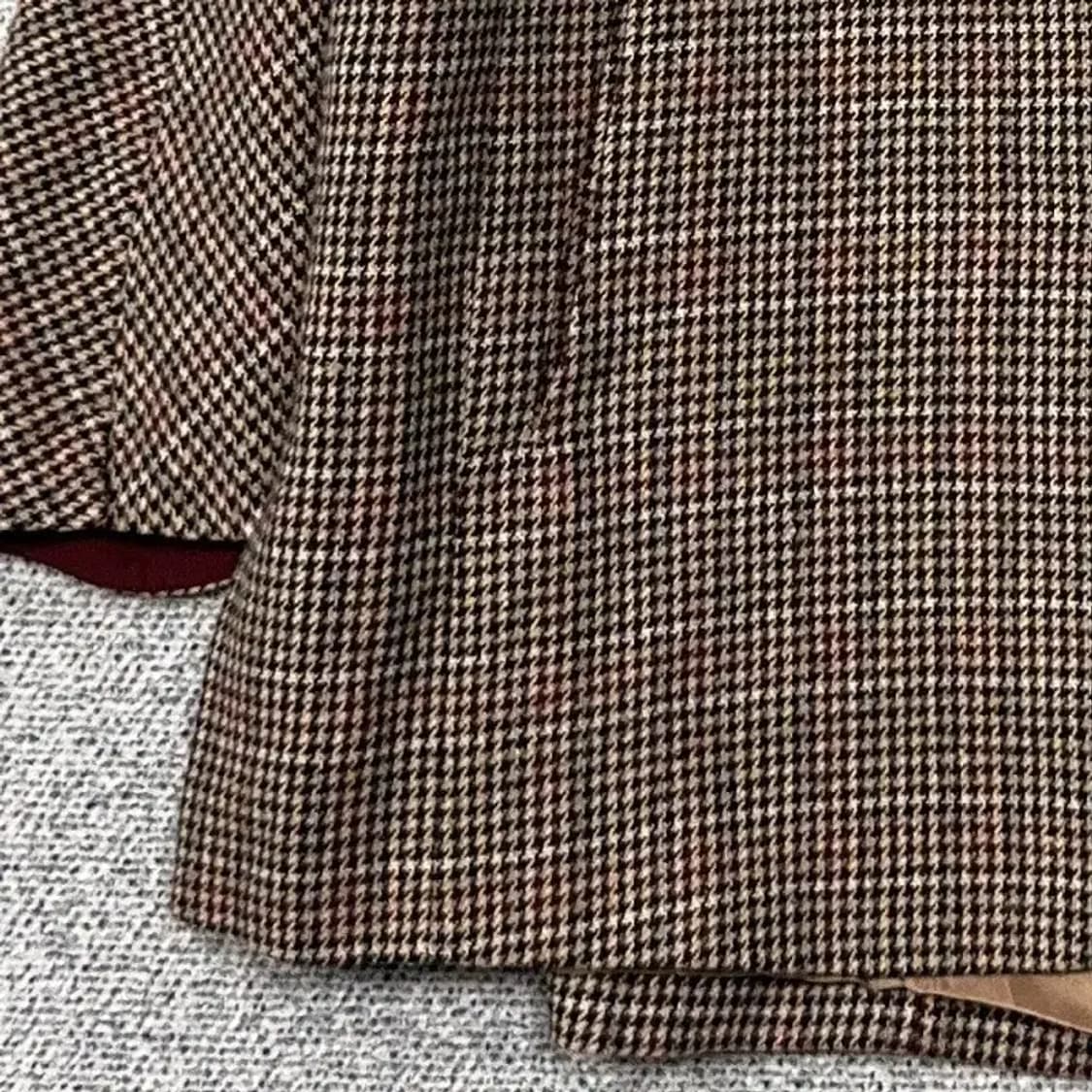 레노마 체크 브라운 오버핏 울 코트 55 상품이미지3