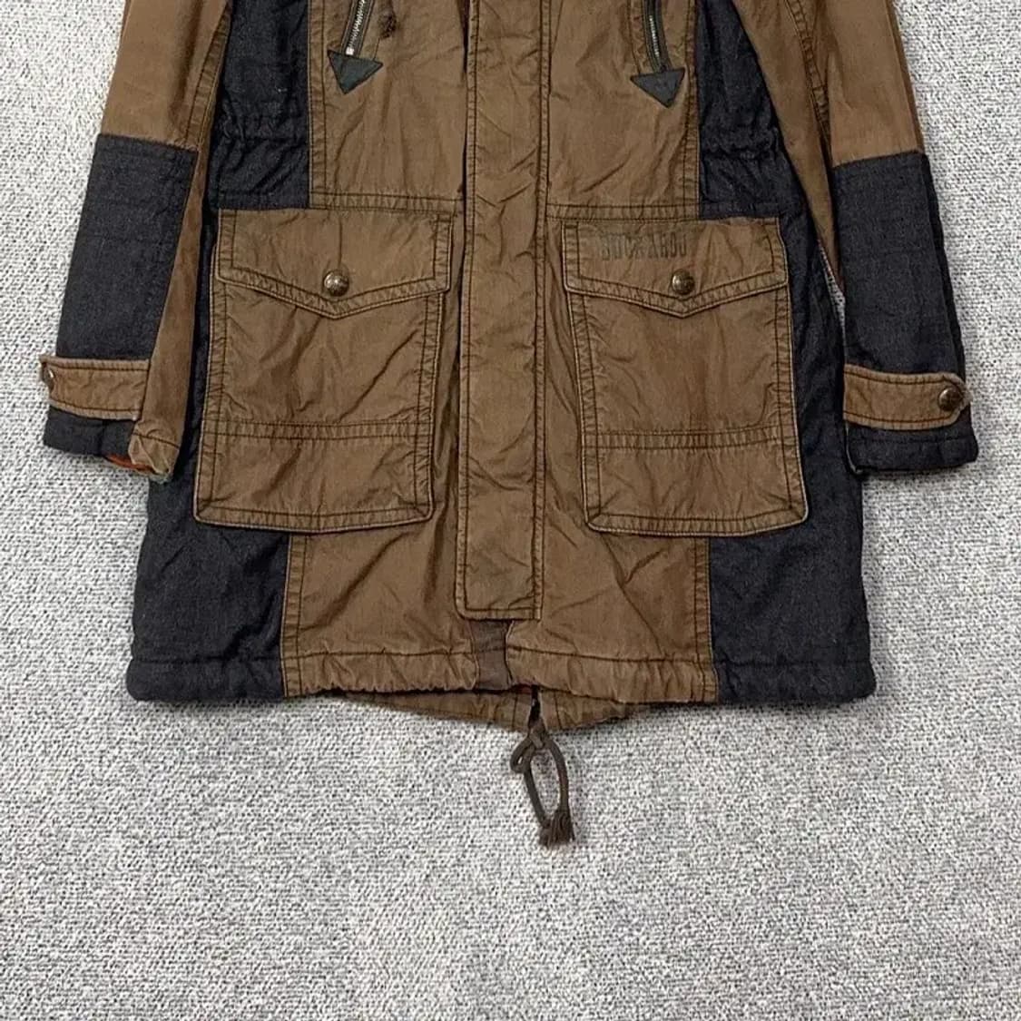 버커루 브라운 빈티지 포켓 피쉬테일 남성 야상 S 상품이미지4