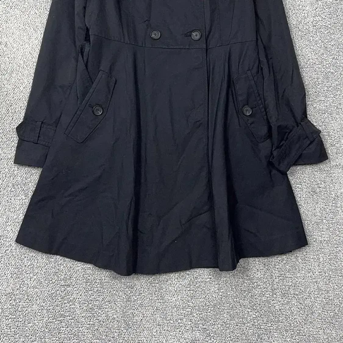 사틴 네이비 클랙식 트렌치 코트 M 상품이미지4