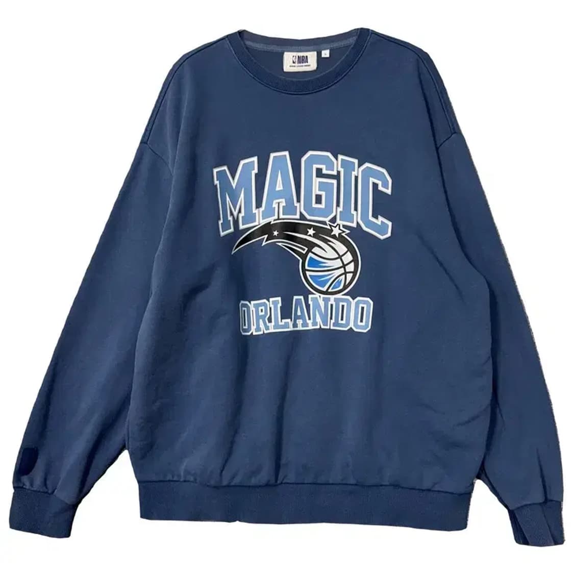 엔비에이 올랜도 매직 프린팅 네이비 오버핏 맨투맨 S 상품이미지1