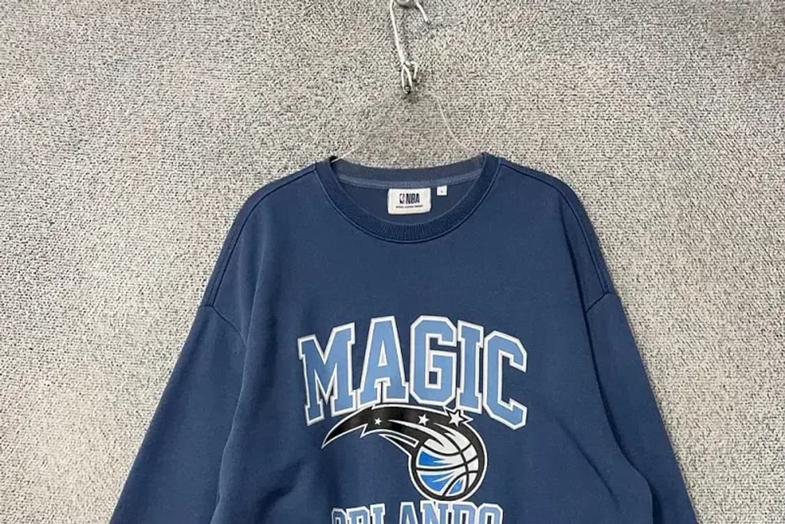 엔비에이 올랜도 매직 프린팅 네이비 오버핏 맨투맨 S 상품이미지3