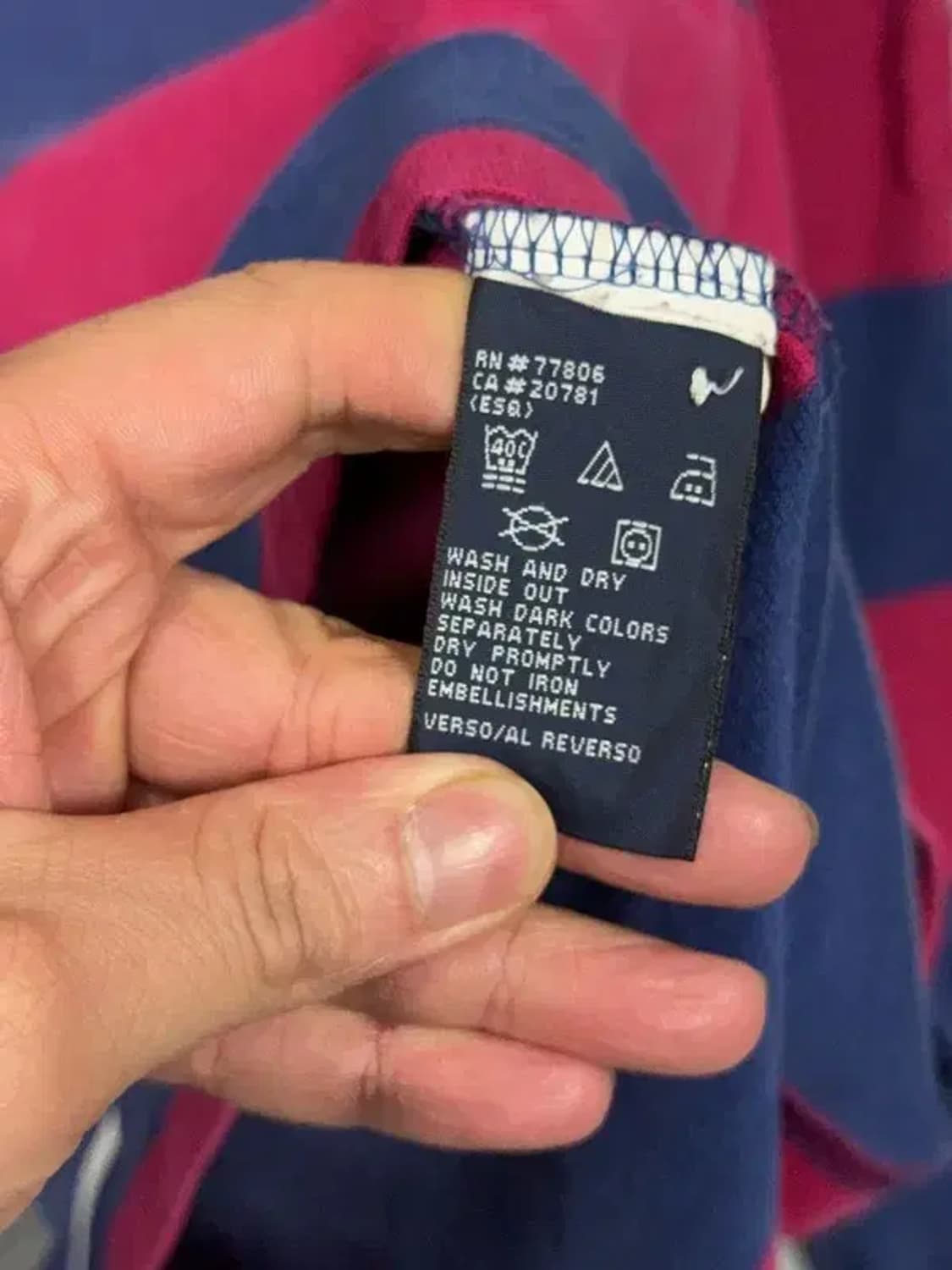 타미힐피거 스트라이프 네이비 로고 럭비 카라티 M 상품이미지8