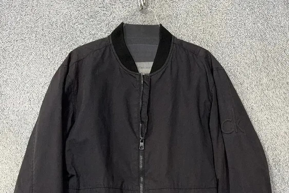캘빈클라인 그레이 완장 로고 블루종 자켓 M 상품이미지3