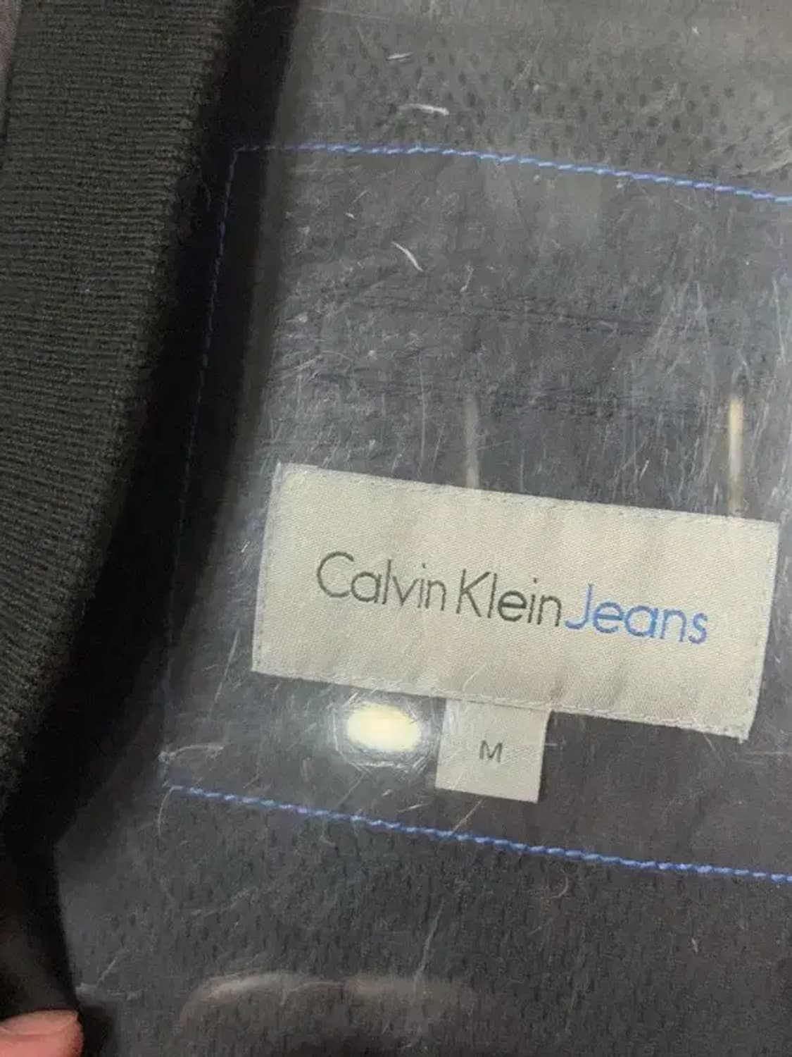 캘빈클라인 그레이 완장 로고 블루종 자켓 M 상품이미지6