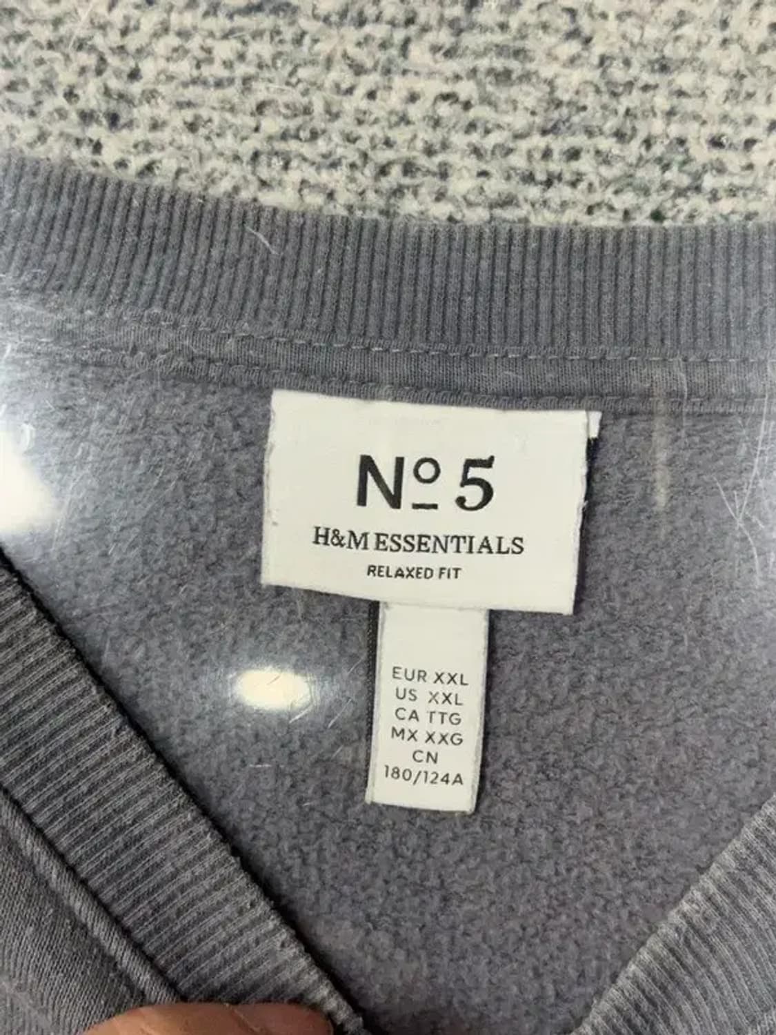 에이치엔앰 그레이 오버 사이즈 맨투맨 XXL 상품이미지7