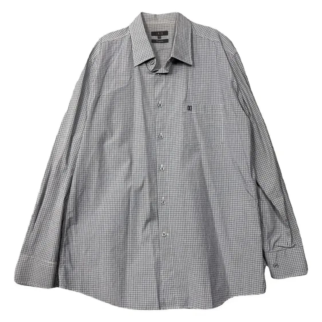 닥스 체크 라이트 그레이 로고 셔츠 110 상품이미지1