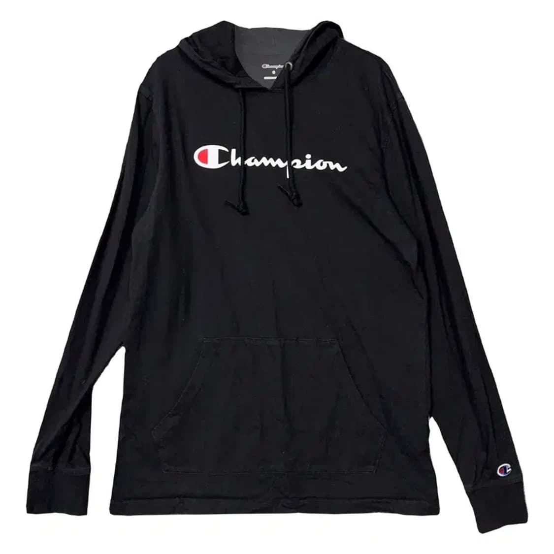 챔피온 프린팅 블랙 후드티 S 상품이미지1