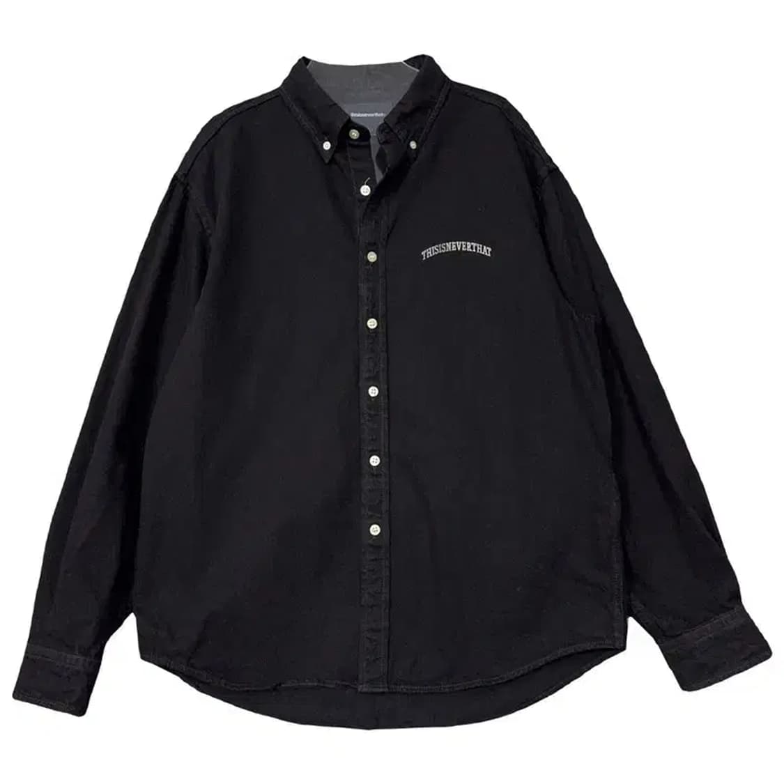 디스이즈네버댓 블랙 스펠 로고 코튼 셔츠 S 상품이미지1