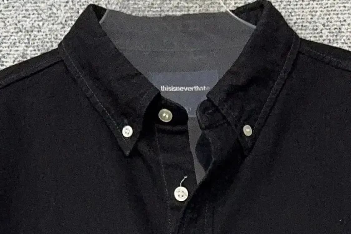 디스이즈네버댓 블랙 스펠 로고 코튼 셔츠 S 상품이미지5