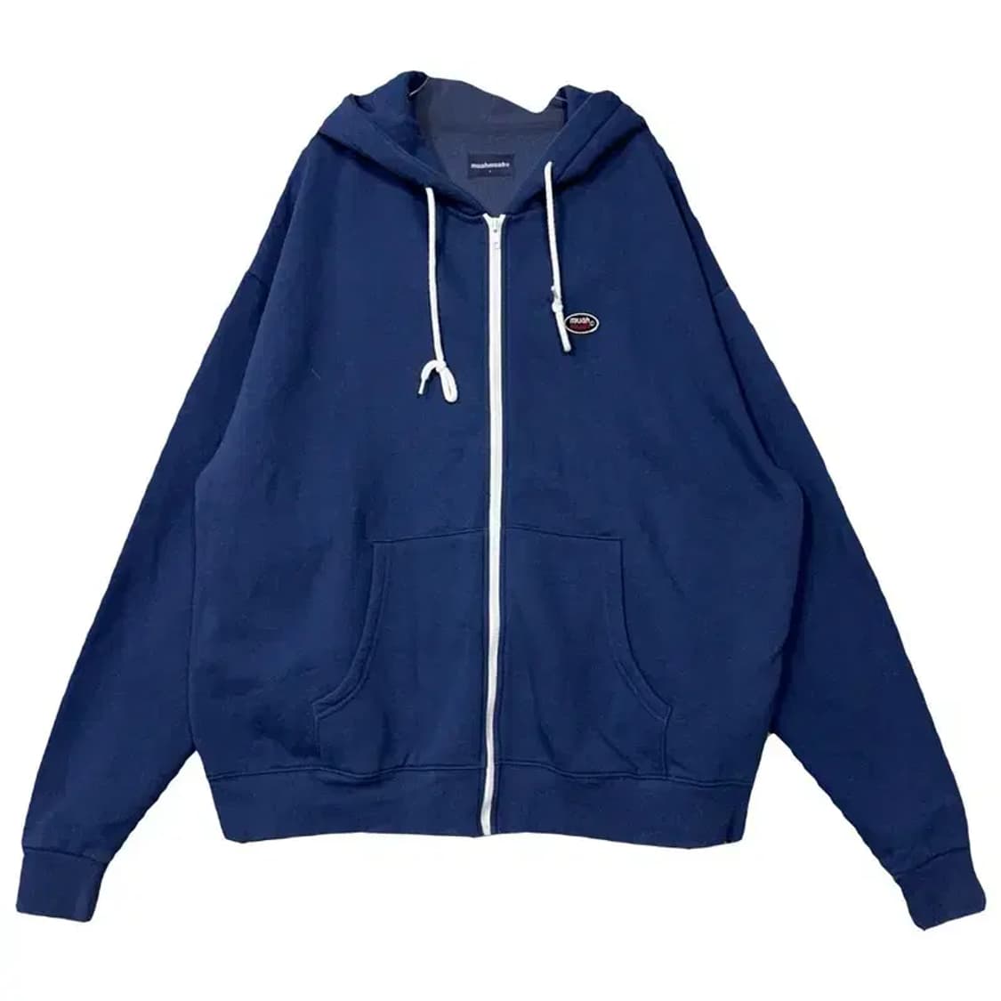 무아무아 네이비 로고 오버핏 후드 집업 F 상품이미지1