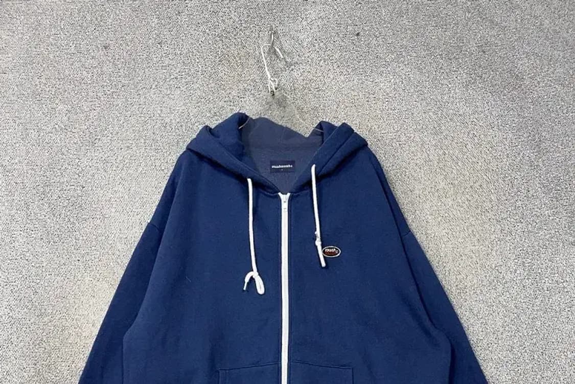 무아무아 네이비 로고 오버핏 후드 집업 F 상품이미지3