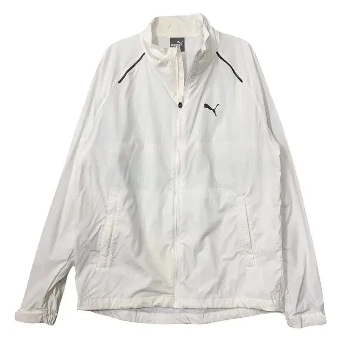 푸마 화이트 로고 바람막이 L 상품이미지1