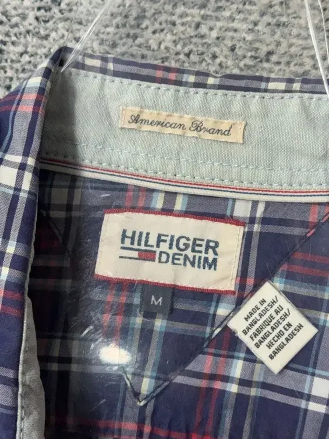 타미힐피거 투포켓 캐주얼 체크 셔츠 M 상품이미지6