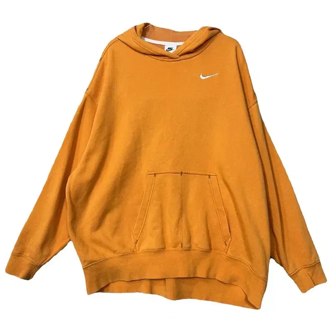 나이키 오렌지 로고 오버핏 롱 후드티 XS 상품이미지1