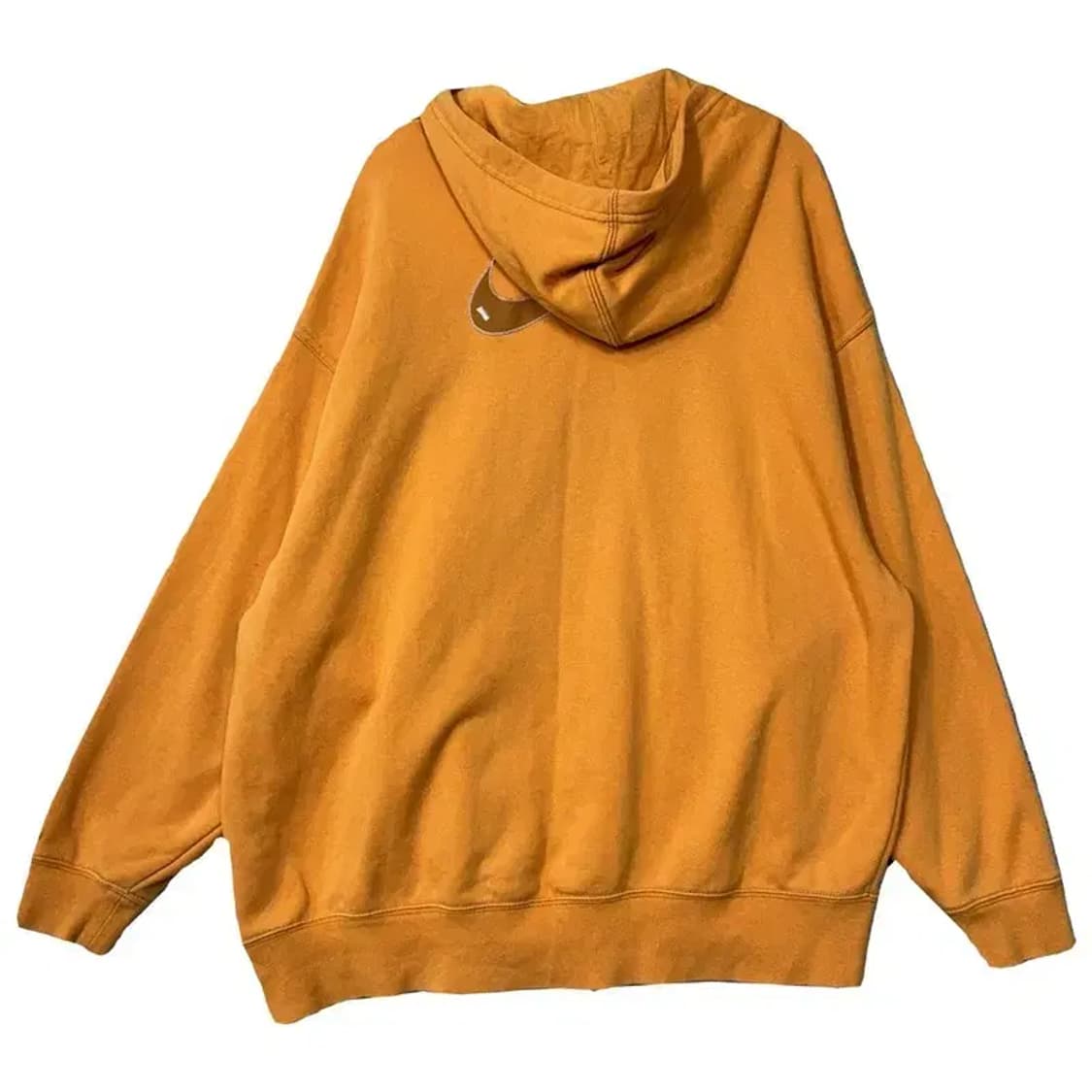 나이키 오렌지 로고 오버핏 롱 후드티 XS 상품이미지2