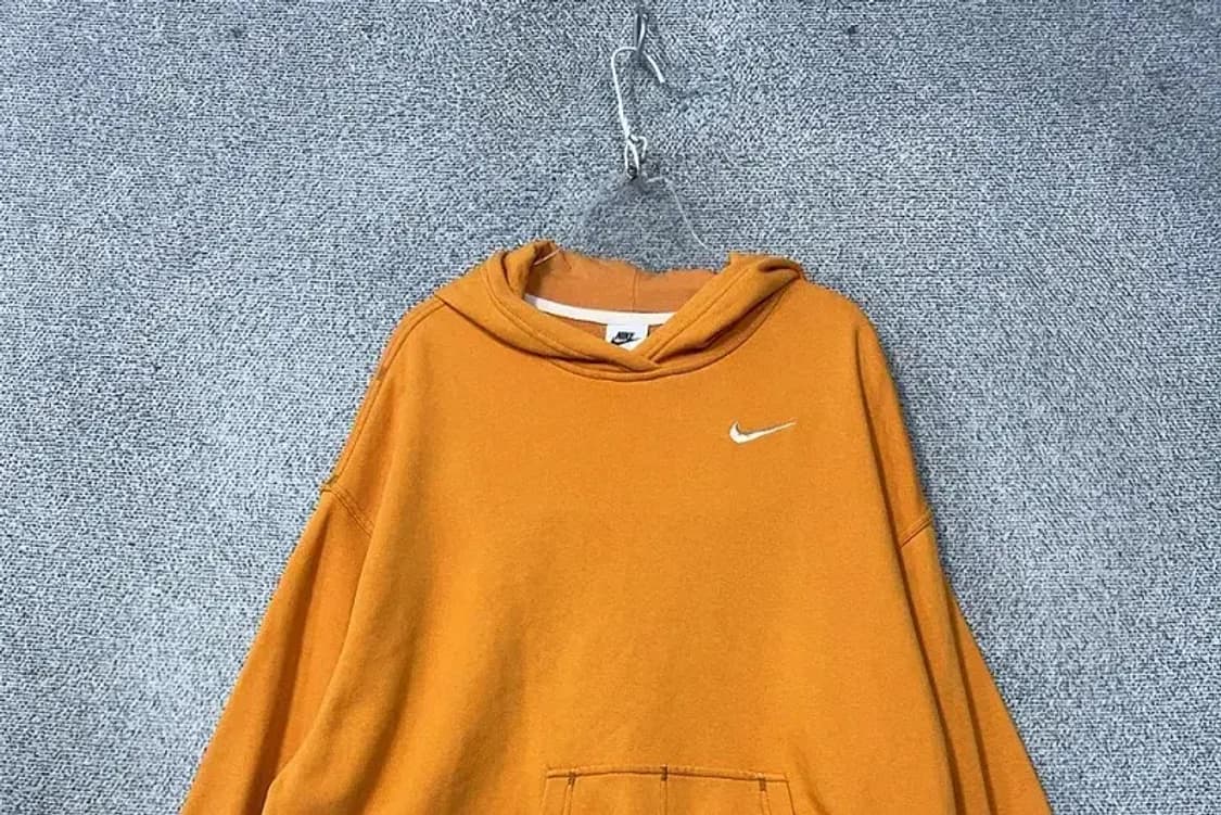 나이키 오렌지 로고 오버핏 롱 후드티 XS 상품이미지3