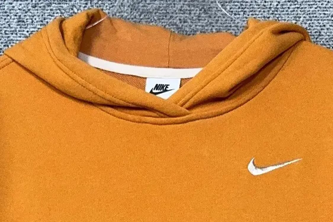 나이키 오렌지 로고 오버핏 롱 후드티 XS 상품이미지5