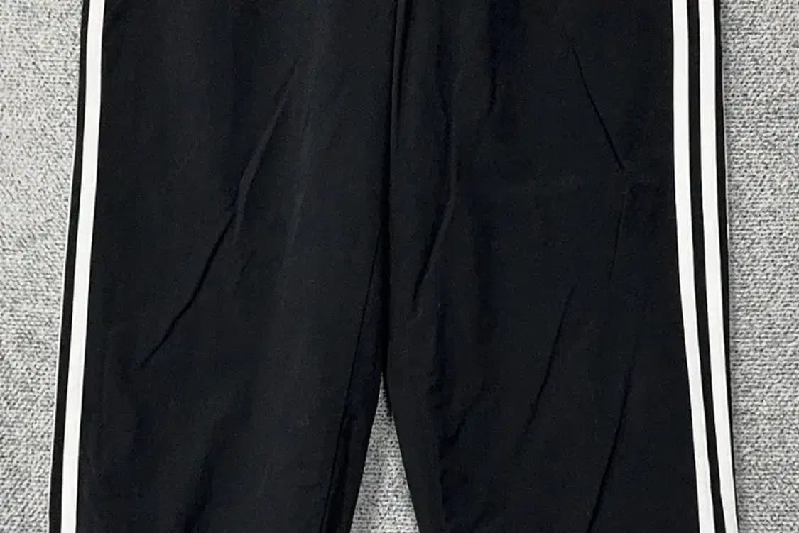 아디다스 블랙 불꽃 로고 검흰 삼선 조거팬츠 L 상품이미지4