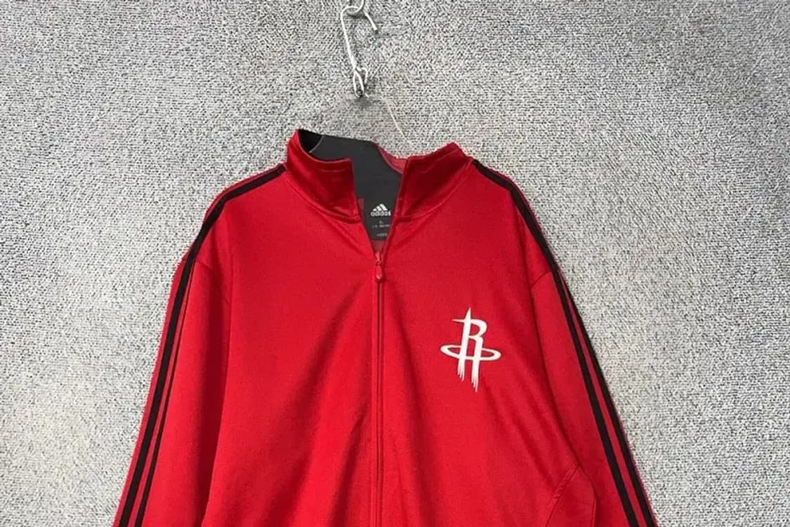아디다스 NBA 레드 빈티지 트랙탑 집업 저지 XL 상품이미지3