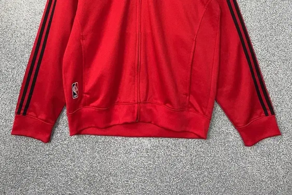 아디다스 NBA 레드 빈티지 트랙탑 집업 저지 XL 상품이미지4