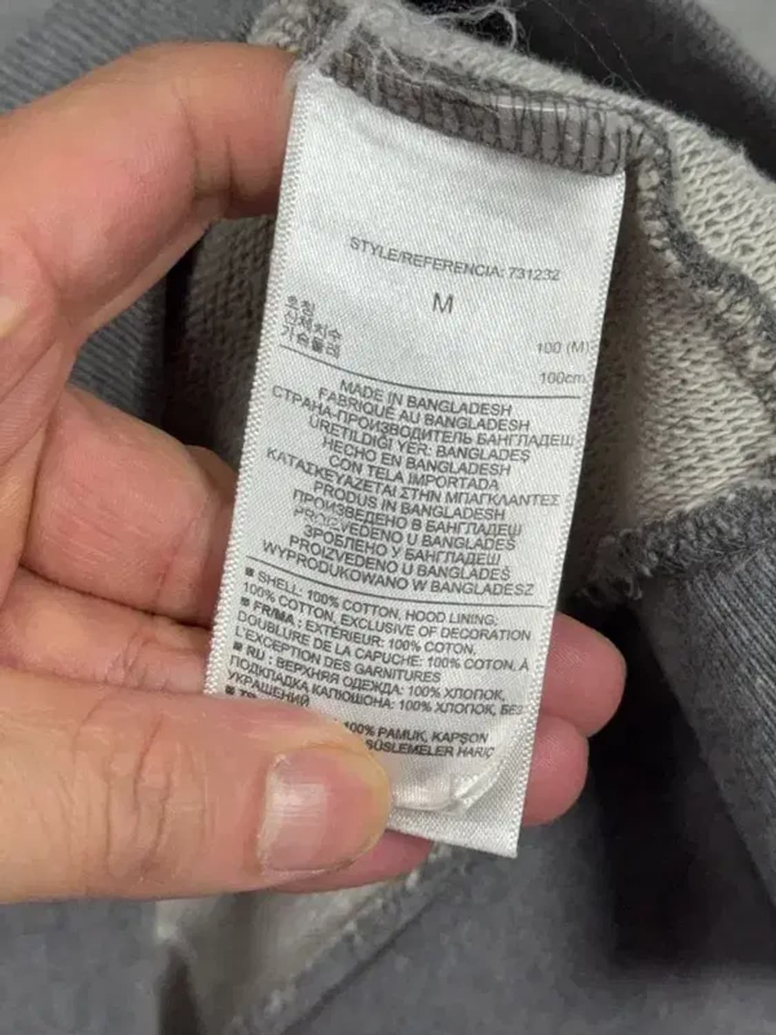 갭 스펠 로고 그레이 후드티 M 상품이미지7