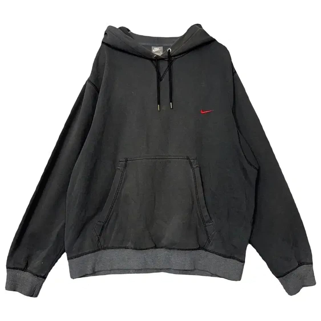 나이키 블랙 로고 빈티지 후드티 L 상품이미지1