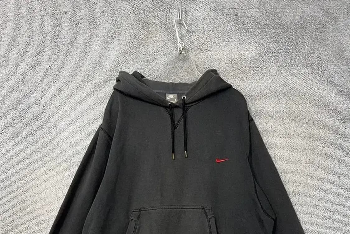 나이키 블랙 로고 빈티지 후드티 L 상품이미지3