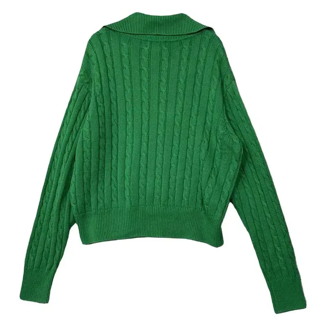 소셜 그린 클럽 그린 니트 집업 M 상품이미지2