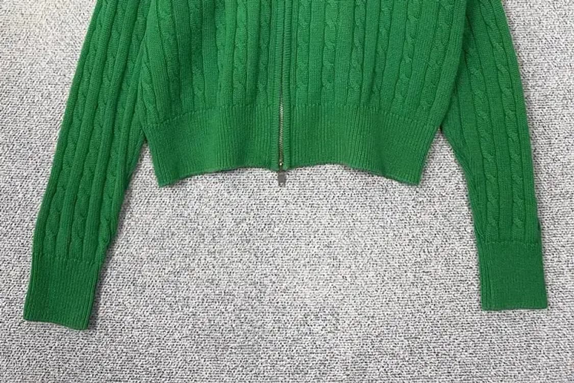 소셜 그린 클럽 그린 니트 집업 M 상품이미지4