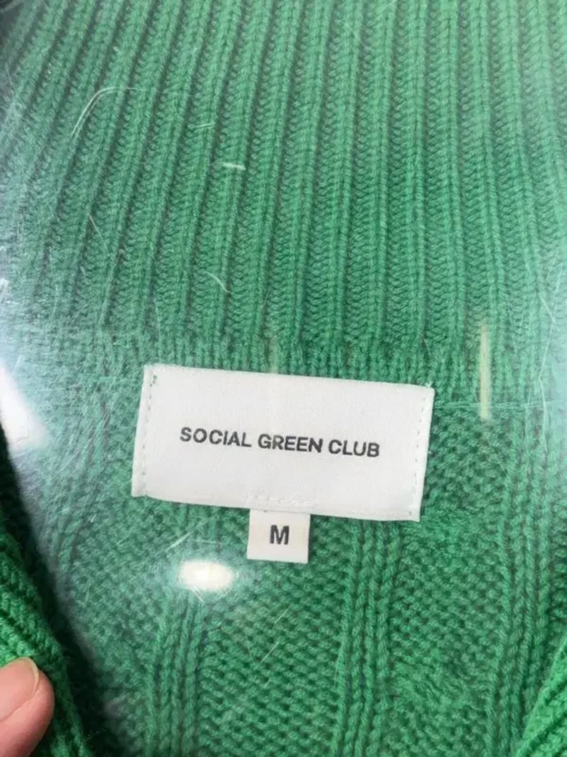 소셜 그린 클럽 그린 니트 집업 M 상품이미지6