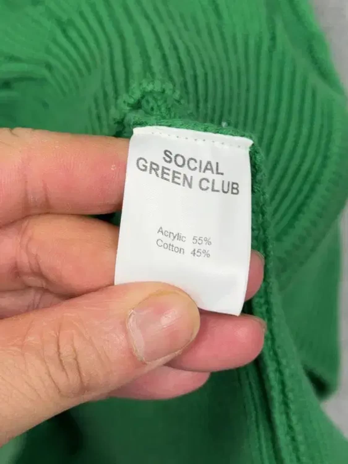 소셜 그린 클럽 그린 니트 집업 M 상품이미지7