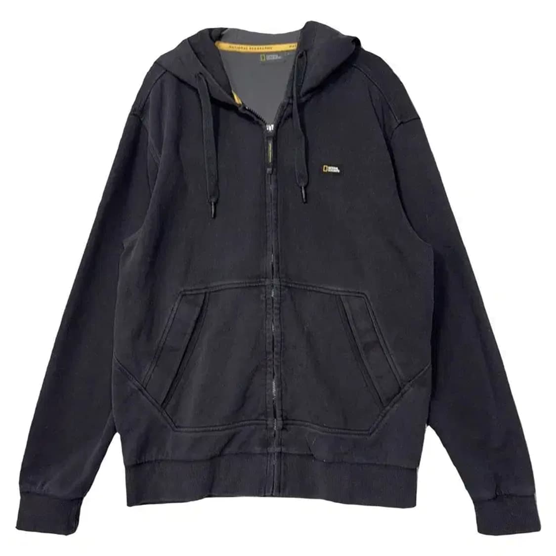 내셔널지오그래픽 블랙 로고 후드 집업 L 상품이미지1