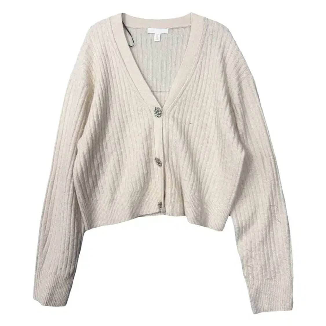 에이치엔앰 크림 울 니트 가디건 M 상품이미지1