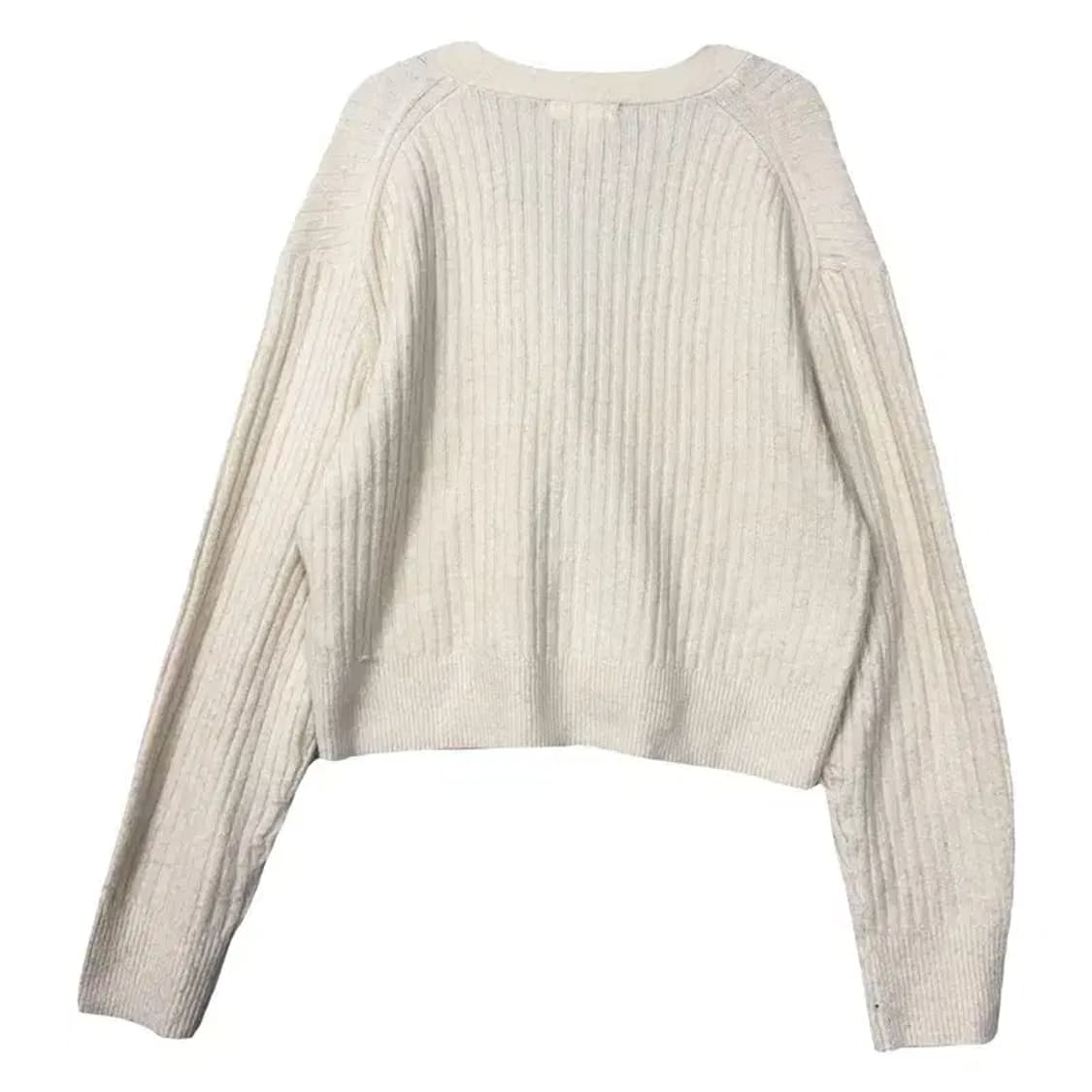 에이치엔앰 크림 울 니트 가디건 M 상품이미지2